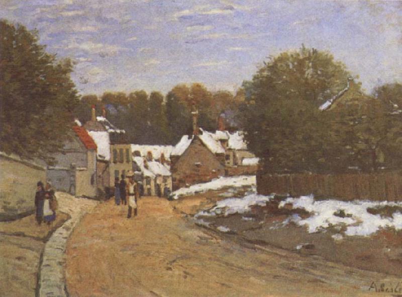 Alfred Sisley First Snow at Louveciennes Spain oil painting art